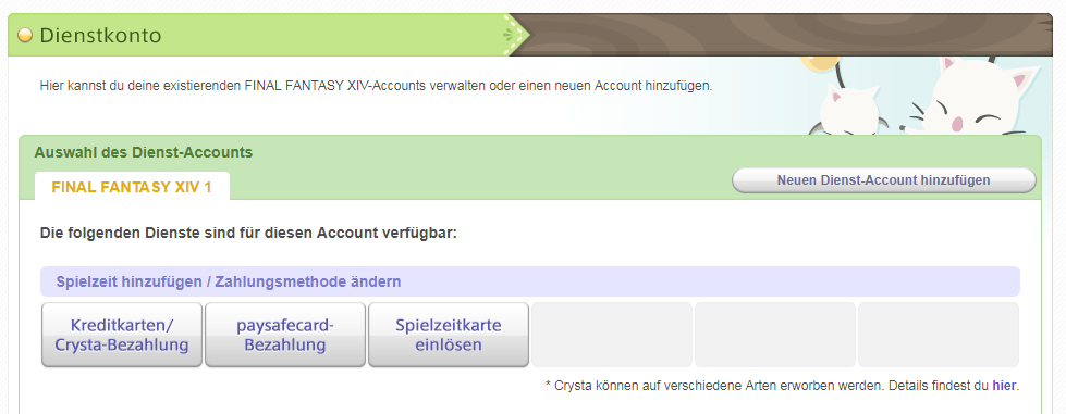 final fantasy xiv zahlung