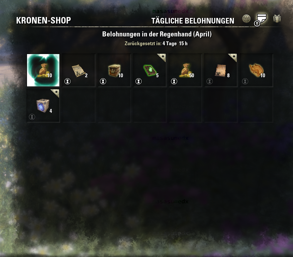 Summerset Loginbelohnungen
