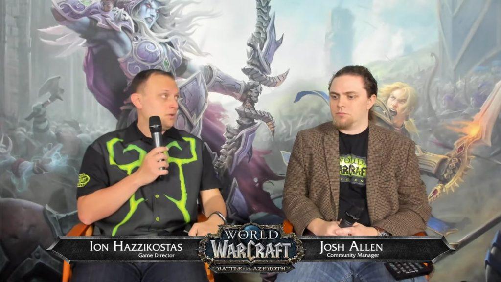 World of Warcraft Developer QA Ion Hazzikostas and Josh Allen 28 April 2018