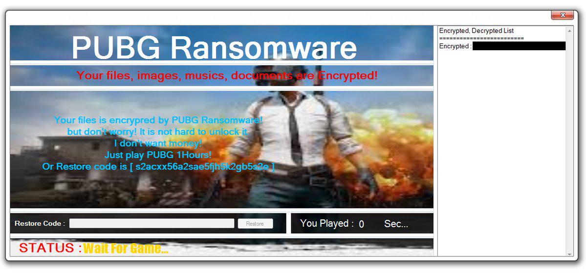 PUBG Ransomware