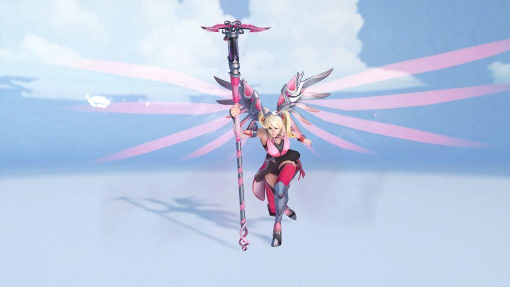 Overwatch mercy Brustkrebs Pink Emote Caduceus