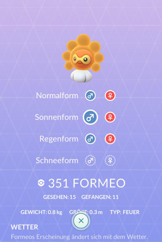 Pokémon GO Formeo Sonne2