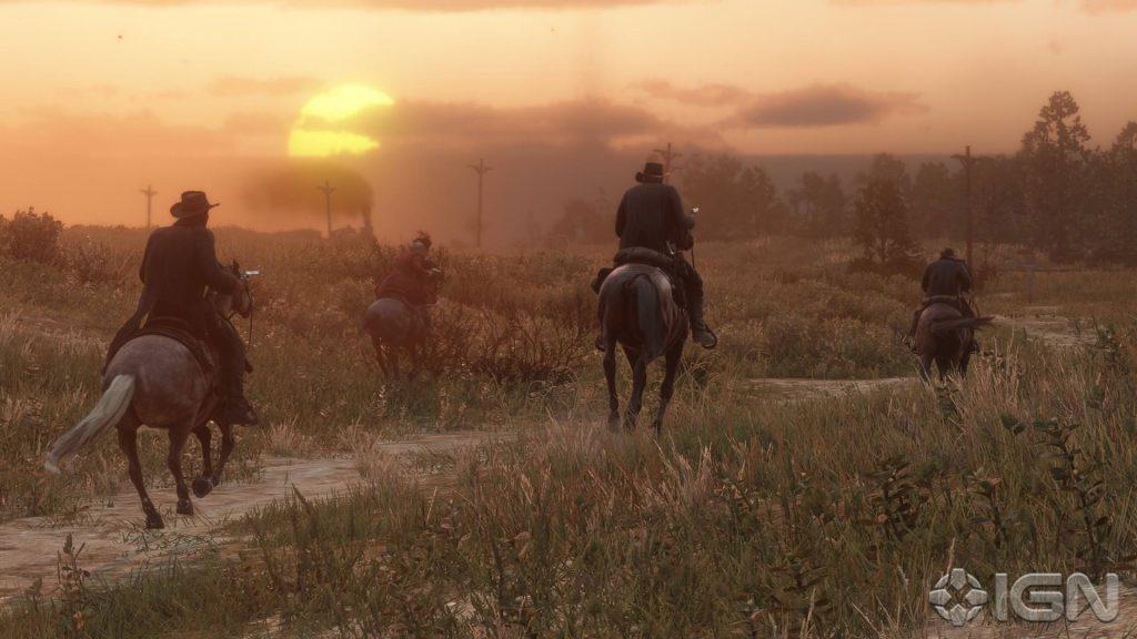 Red Dead Redemption 2 Gang Sonnenuntergang