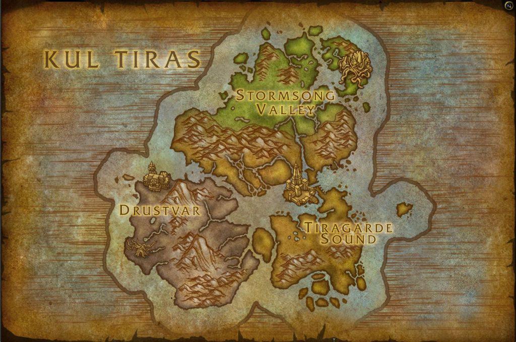 WoW Battle for Azeroth Kul Tiras Karte