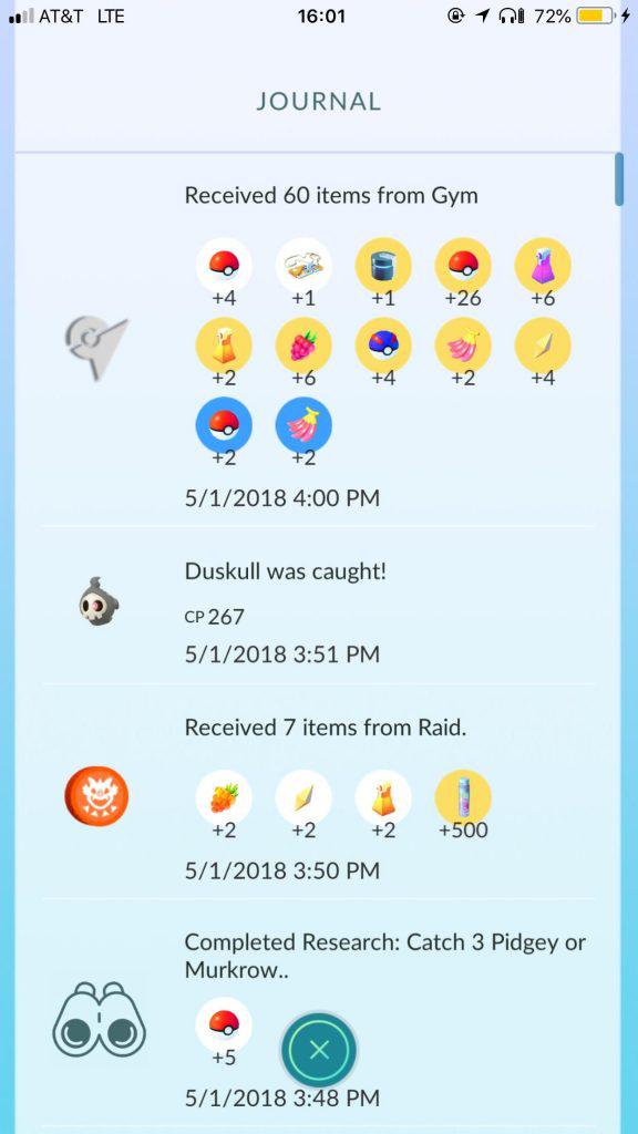 Pokémon GO Items Arena