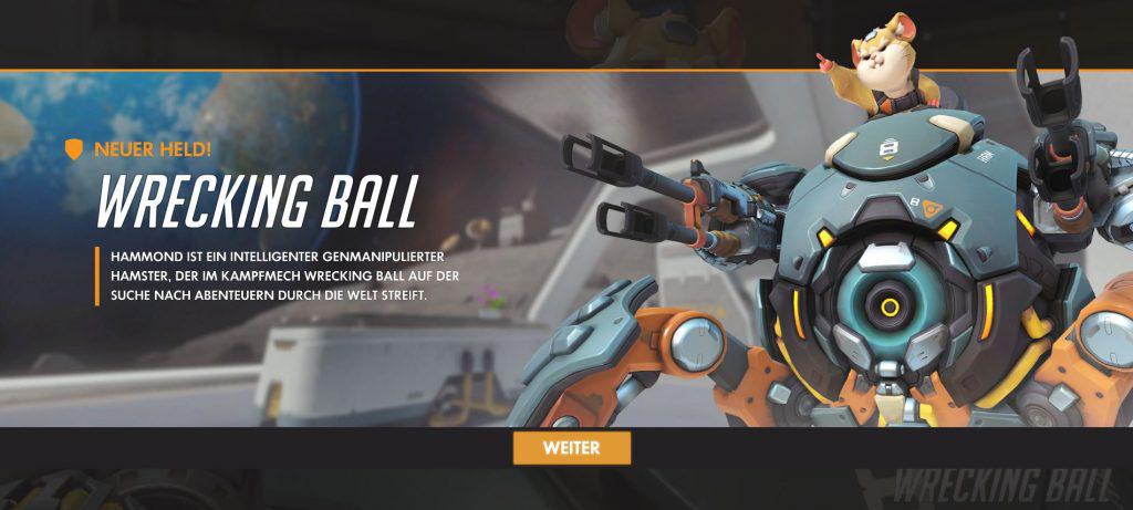 Overwatch Hammond Hamster Titelscreen