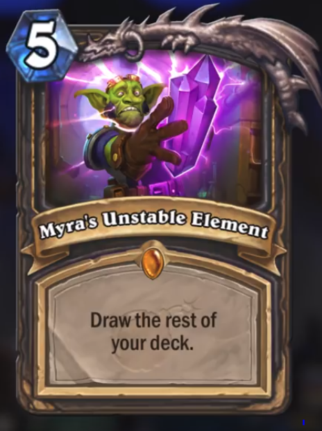 Hearthstone Boomsday Myras Unstable Element