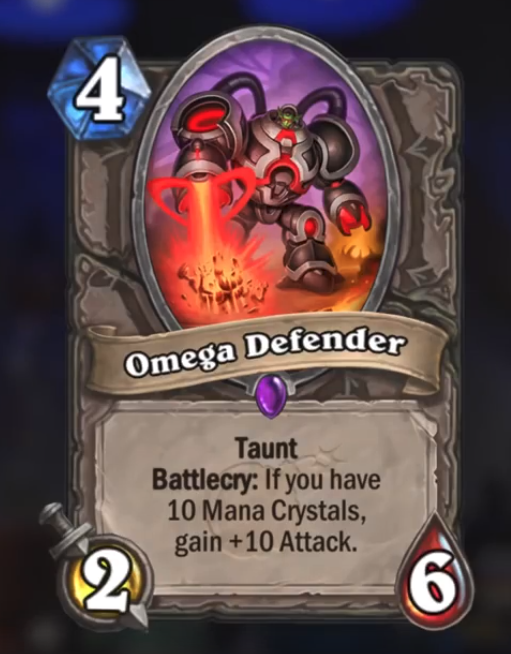 Hearthstone Boomsday Omega Defender