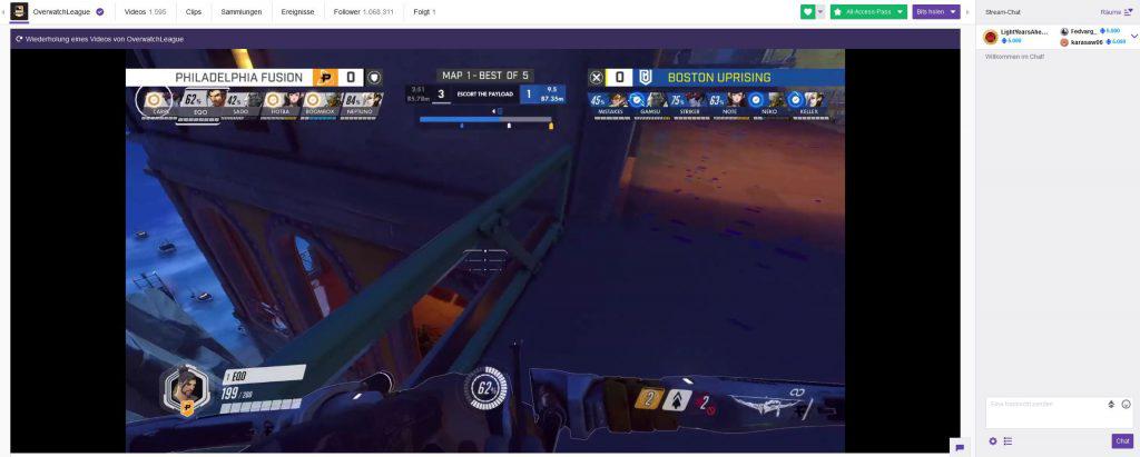 Overwatch League Twitch Screenshot