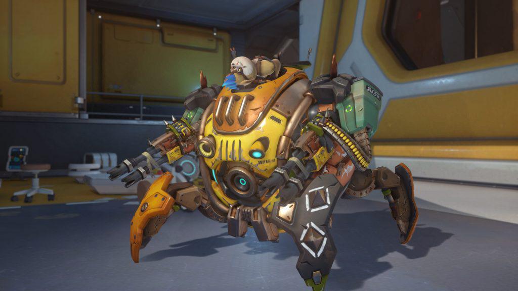Overwatch Screenshot Wrecking Ball pose Peace D.Va
