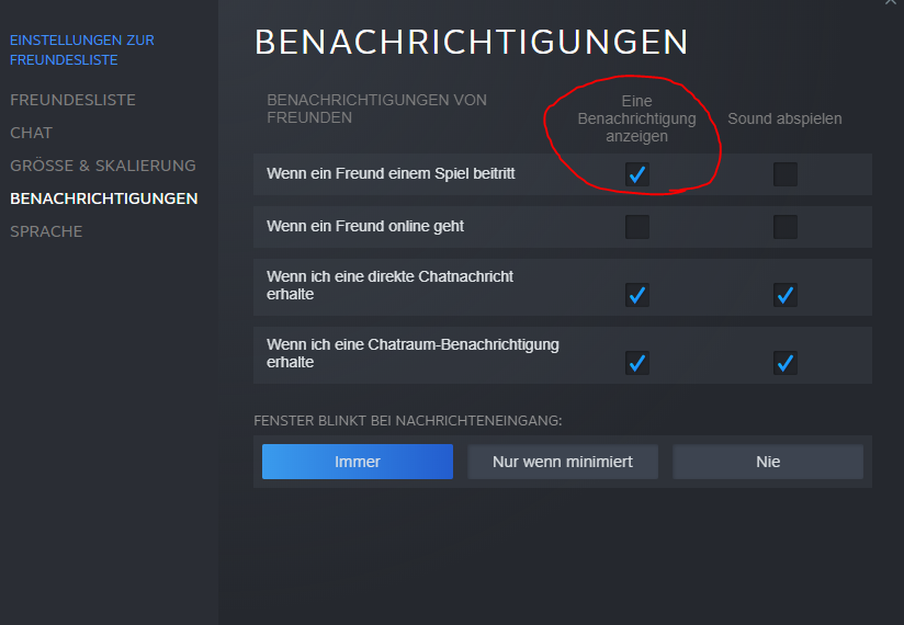 Steam freundesliste notifications