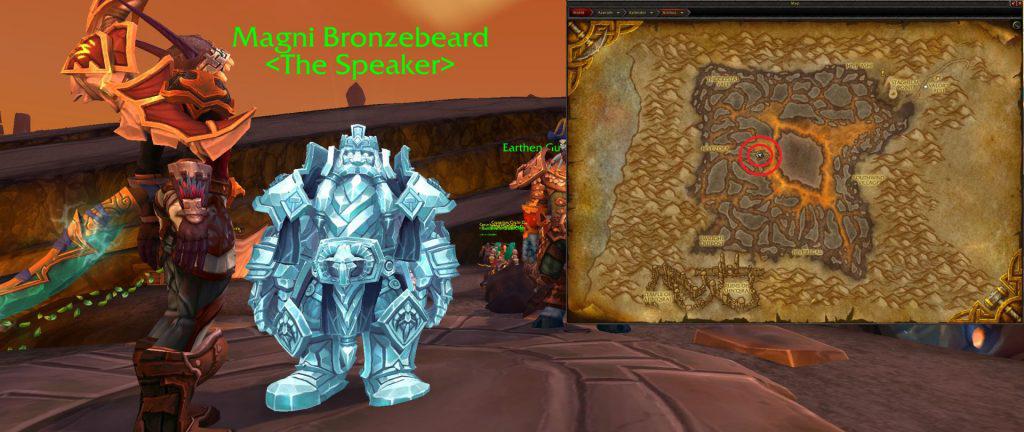 WoW Magni Bronzebart in Silithus Herz von Azeroth Karte