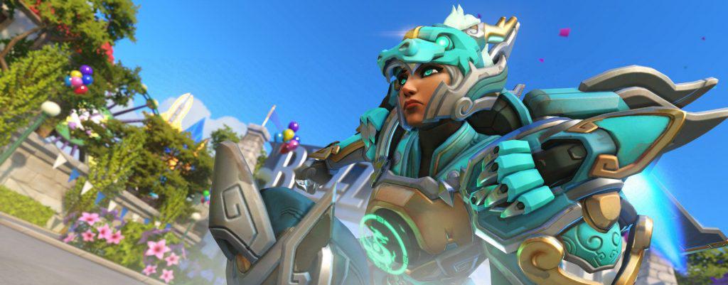 Overwatch Screenshot Pharah Highlight Intro Sichere Landung Titel