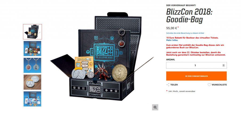 Blizzcon Goodie Bag im Blizzard Store