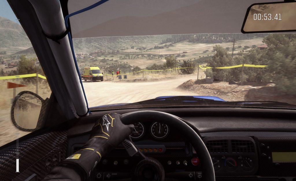 DIRT Rally staubige Strecke