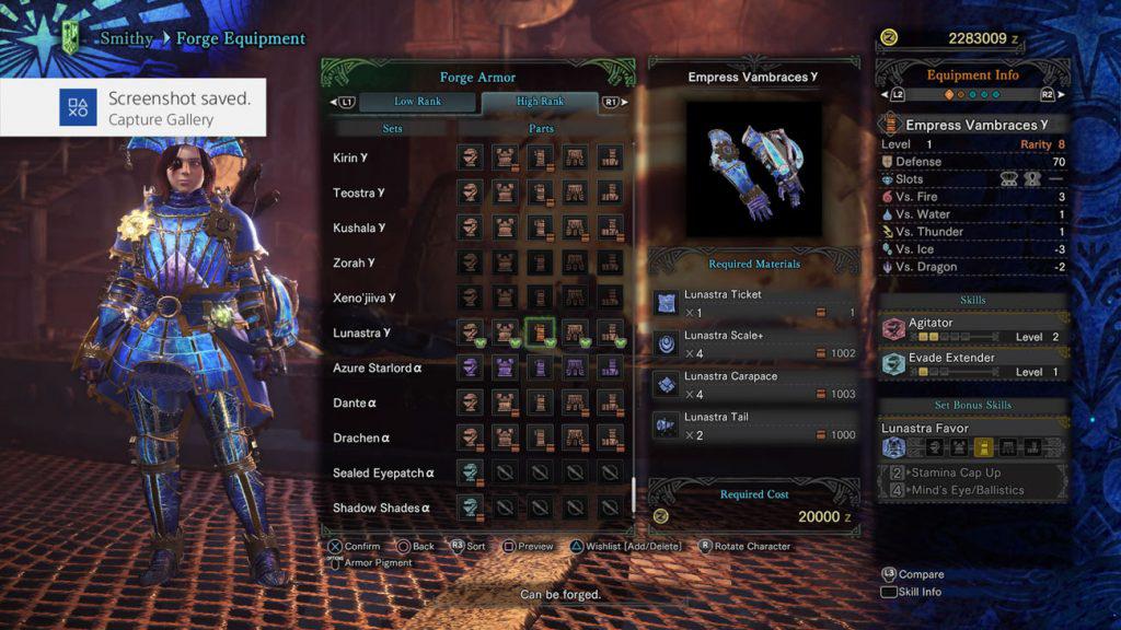 monster hunter world lunastra gamma handschuhe