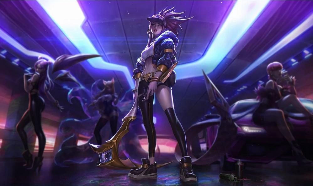 lol akali k/da skin