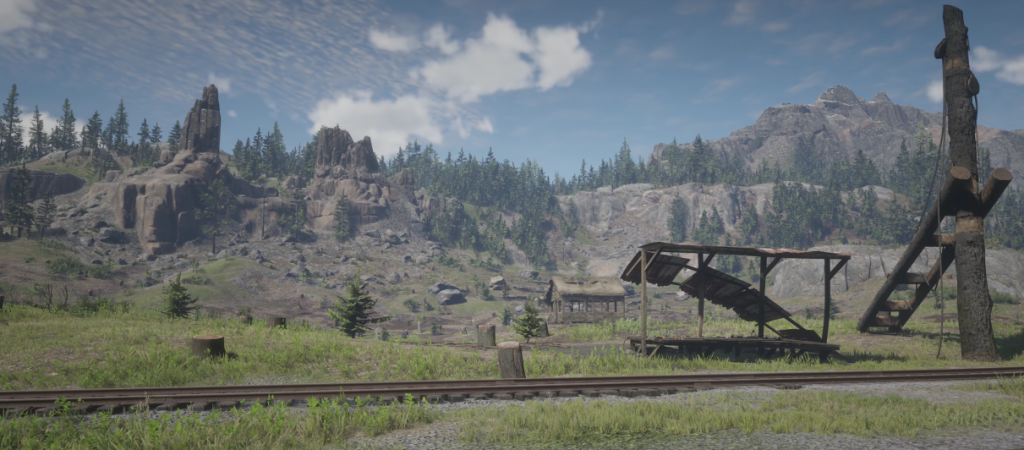 Red Dead Redemption 2 Wald Baumstumpf