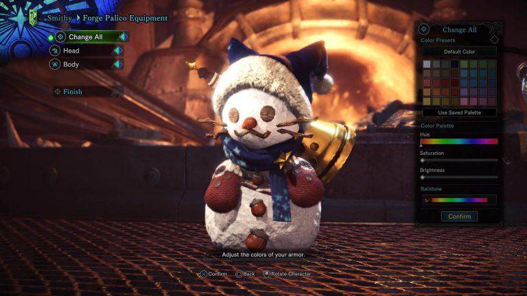 monster hunter world palico winter