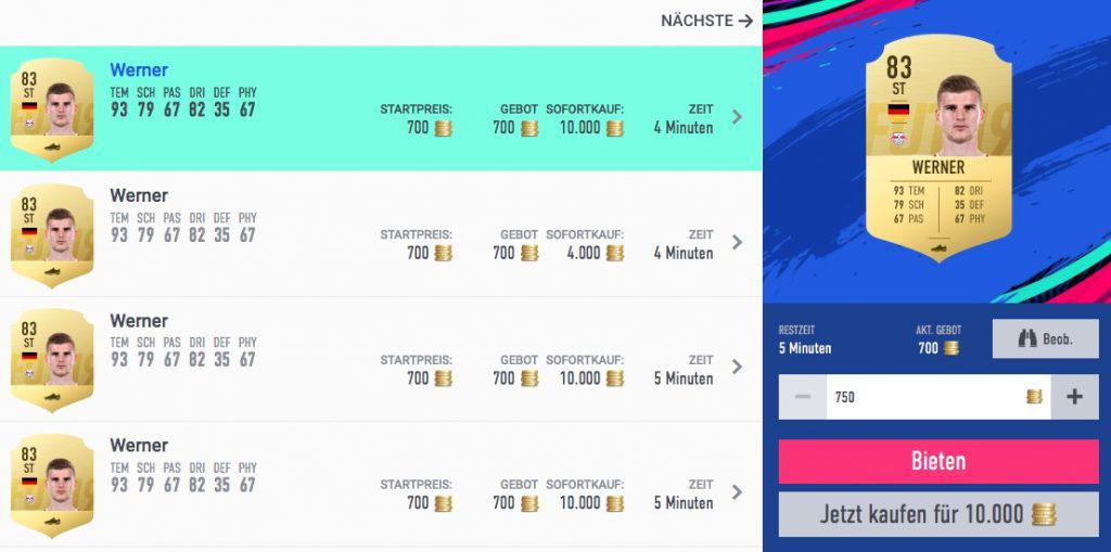 FIFA 19 Trading Werner