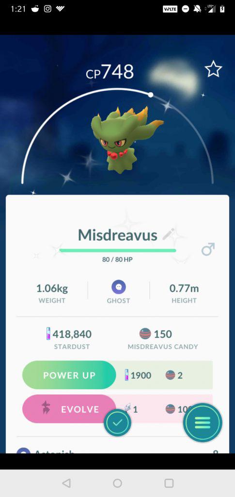 Shiny Traunfugil Pokémon GO