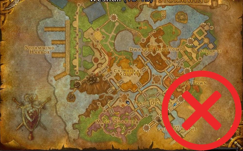 WoW Stormwind Map Cataclysm Circle