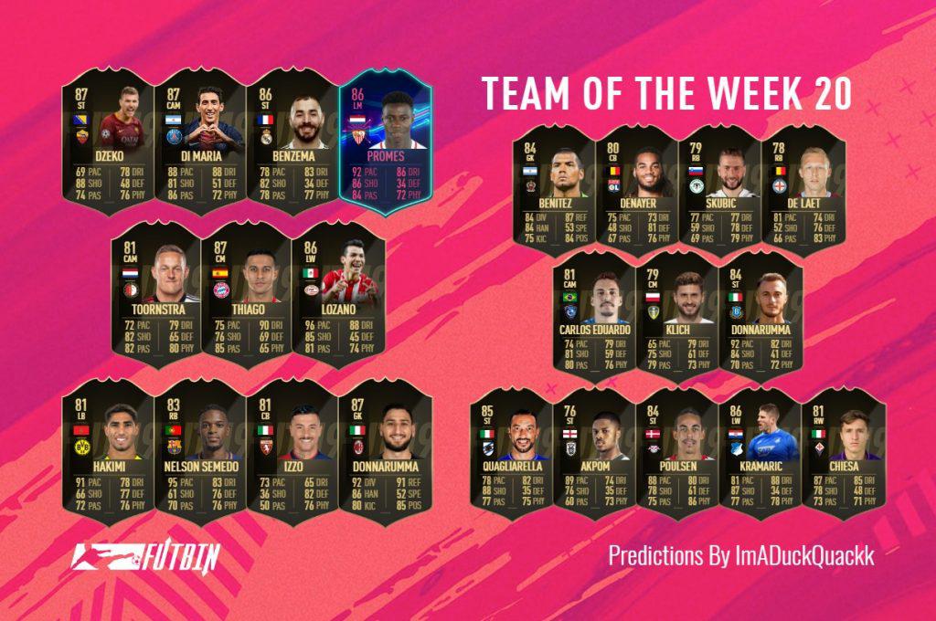 fifa 19 totw 20 predictions