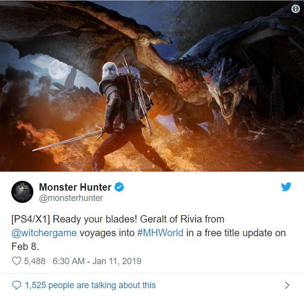 monster hunter world geralt twitter