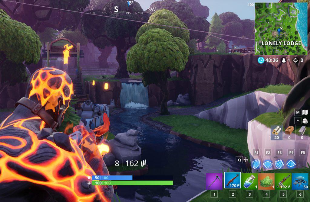 Fortnite Wasserfall Lonely Lodge Fundort