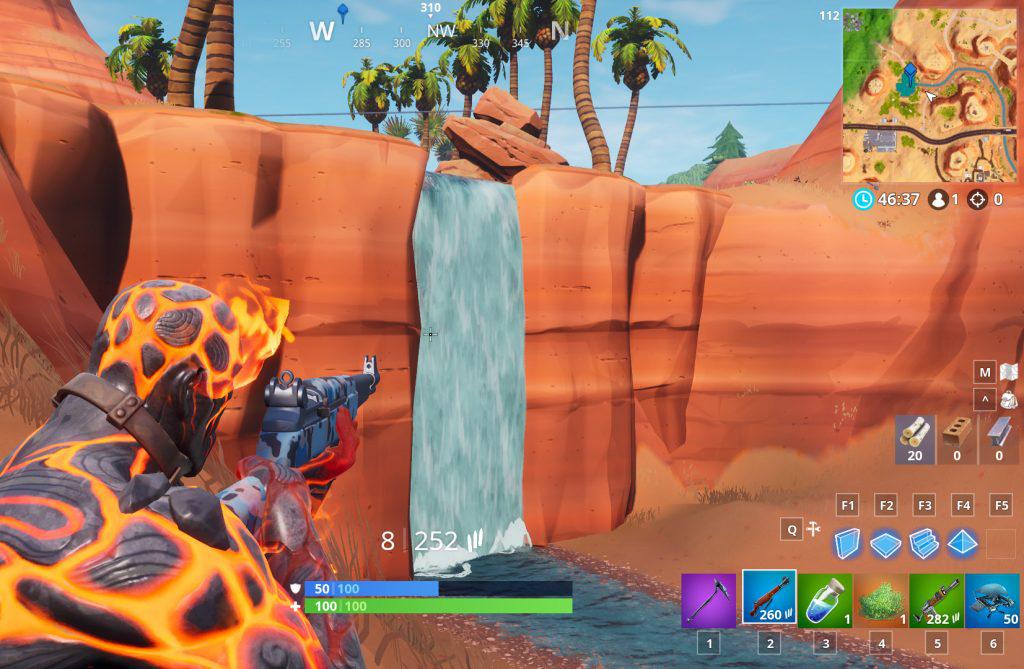 Fortnite Wasserfall Paradise Palms Fundort