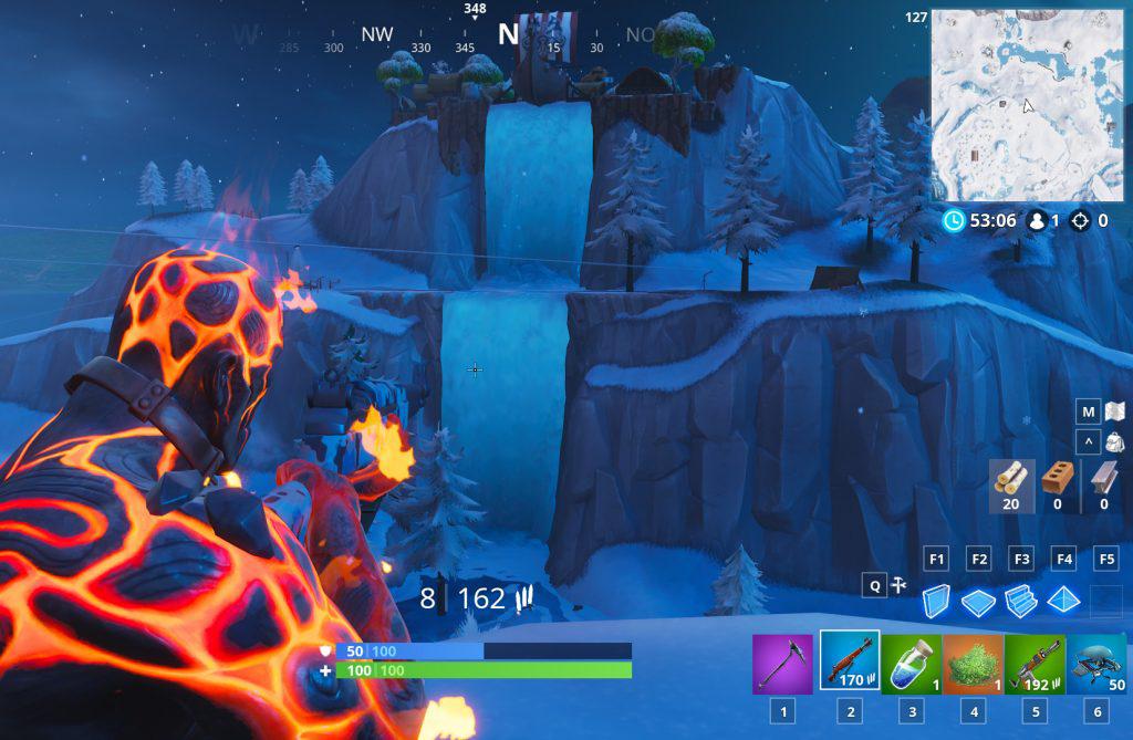 Fortnite Wasserfall Snobby Shores Fundort
